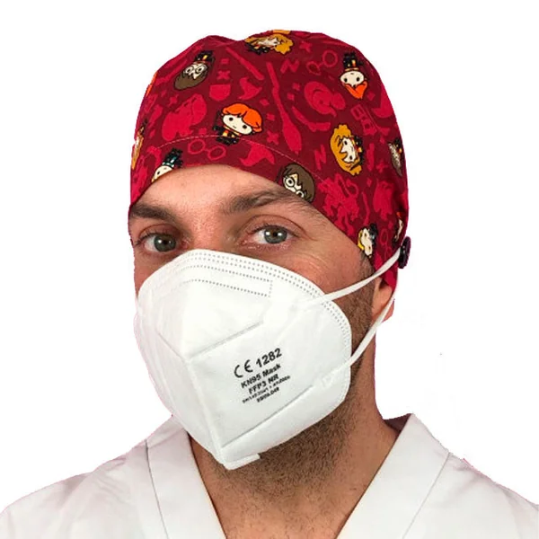 Gorros de Quirófano para Pelo Corto con Botones | Estampados