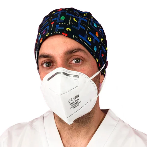 Gorros de Quirófano para Pelo Corto con Botones | Estampados