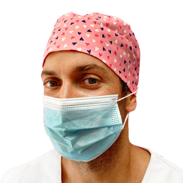 Gorros de Quirófano para Pelo Corto con Botones | Estampados