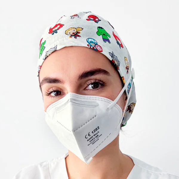 Gorros de Quirófano para Pelo Largo con Botón | Estampados