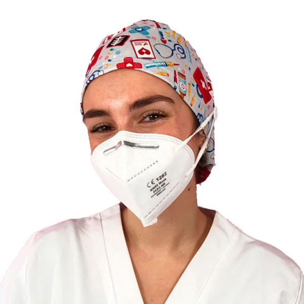 Gorros de Quirófano para Pelo Largo con Botón | Estampados