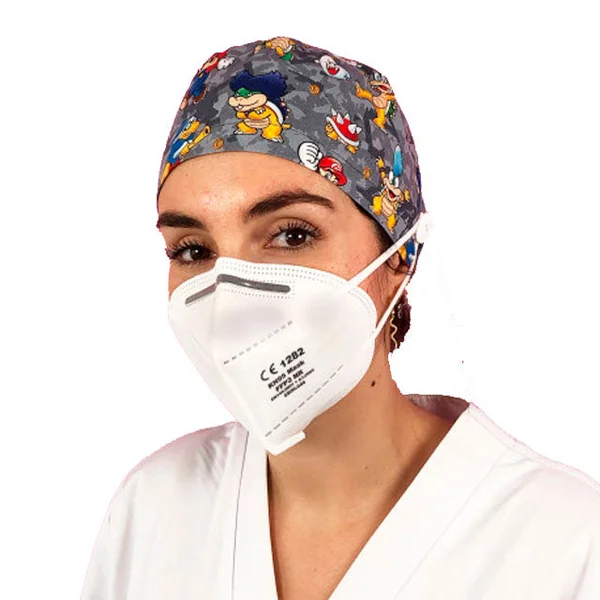Gorros de Quirófano para Pelo Largo con Botón | Estampados