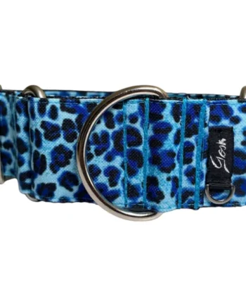 Gosk Collar Martingale Animal Print Azul — Collar Antiescape para Perros
