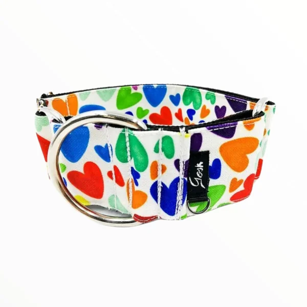 Gosk Collar Martingale Colorfull Blanco — Collar Antiescape para Perros