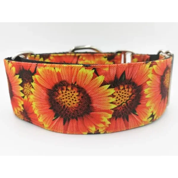Gosk Collar Martingale Girasoles — Collar Antiescape para Perros