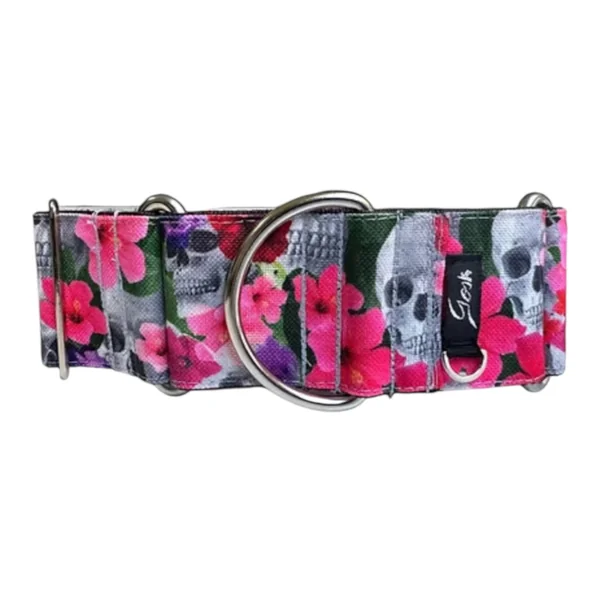 Gosk Collar Martingale Hibiskulls — Collar Antiescape para Perros