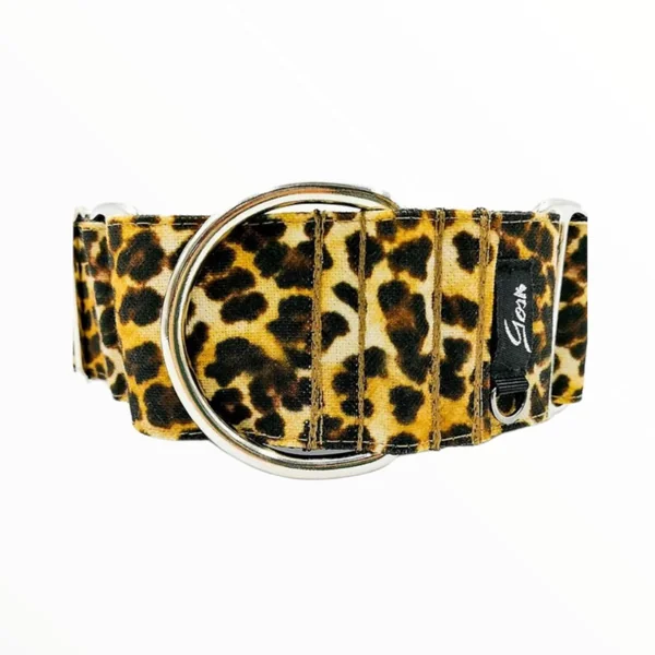 Gosk Collar Martingale Leopardo Marrón — Collar Antiescape para Perros