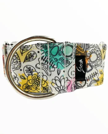Gosk Collar Martingale Pastel Calaveras — Collar Antiescape para Perros