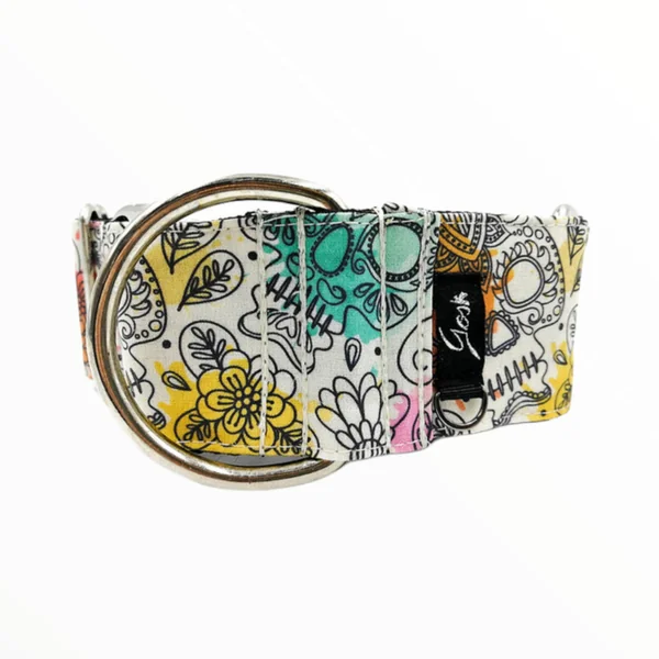 Gosk Collar Martingale Pastel Calaveras — Collar Antiescape para Perros