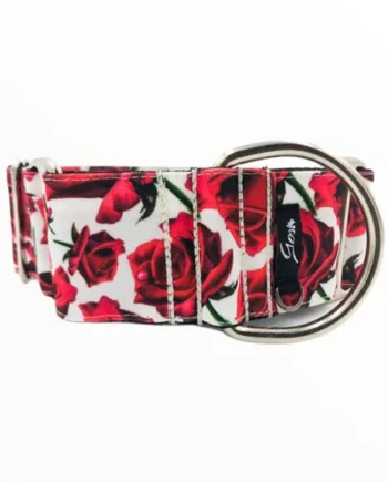Gosk Collar Martingale White Roses — Collar Antiescape para Perros