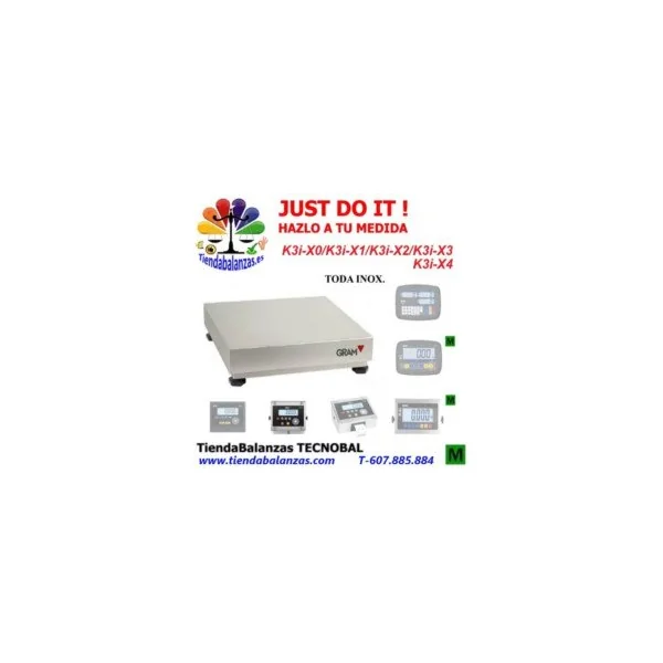 GRAM K3i-X Báscula sobremesa con RS-232 en acero inoxidable