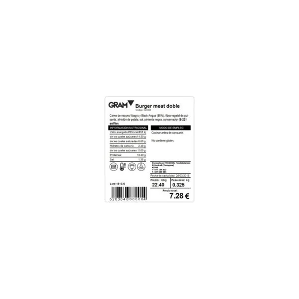 GRAM Q6-F ETIQUETADORA para trazabilidad alimentos