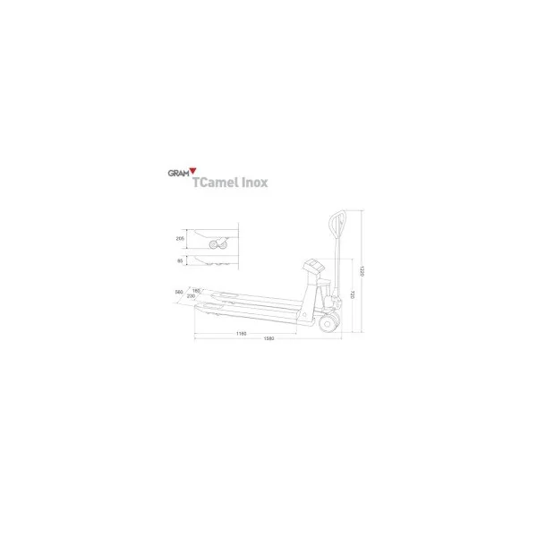 GRAM TCamel 2T N/HR Inox. AISI-316 Carretilla pesadora