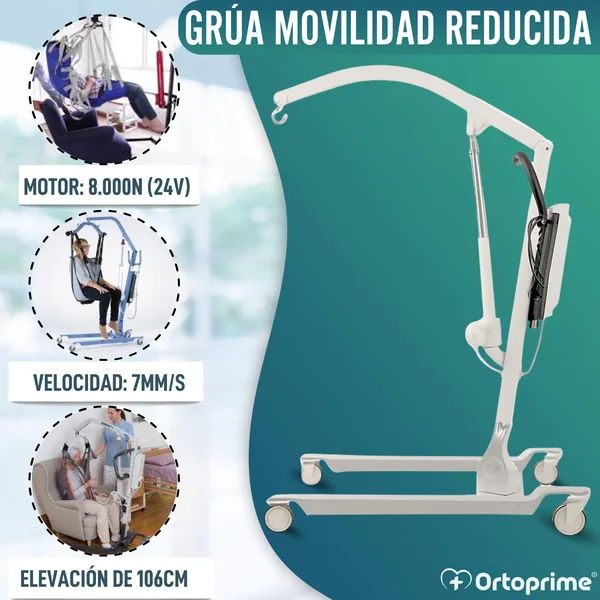 Grúa Eléctrica para el Traslado de Pacientes | Sin Arnés