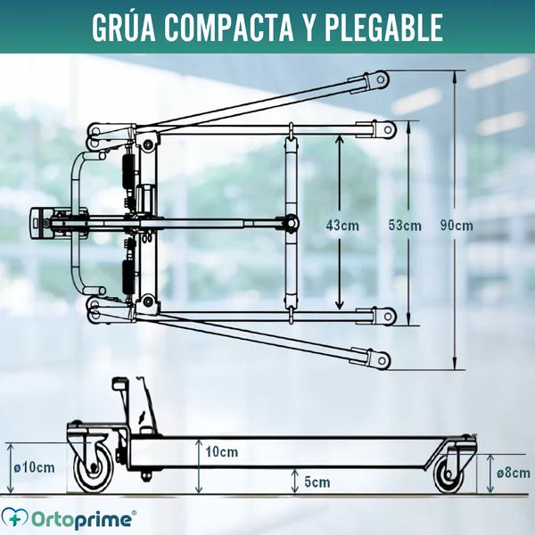 Grúa Ortopédica | Arnés con Soporte de Cabeza Incluido