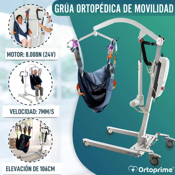 Grúa Ortopédica | Arnés con Soporte de Cabeza Incluido