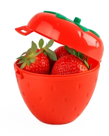 Guarda Fresas De Plástico Rojo