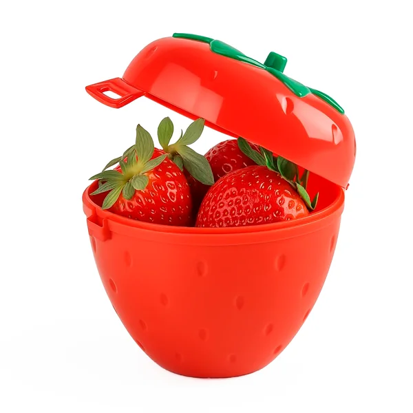 Guarda Fresas De Plástico Rojo