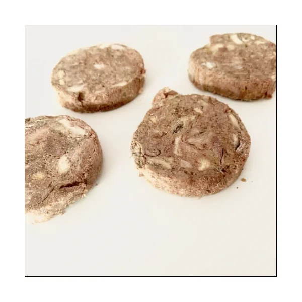 Hamburguesas de tripa verde liofilizada