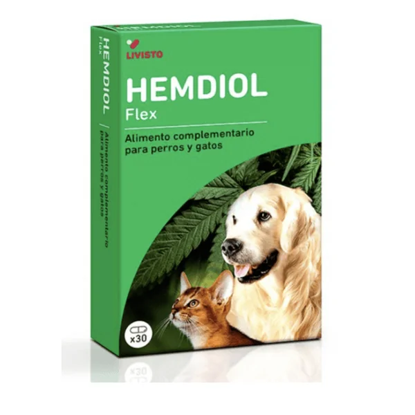 Hemdiol Flex CBD perros gatos 30 cápsulas