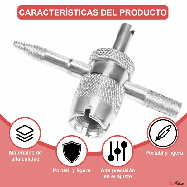 Herramienta Para Reparar Valvulas De Neumaticos Gris