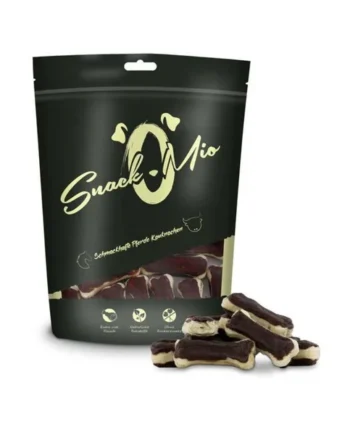 Huesitos de piel de vacuno con caballo 5cm SnackOmio