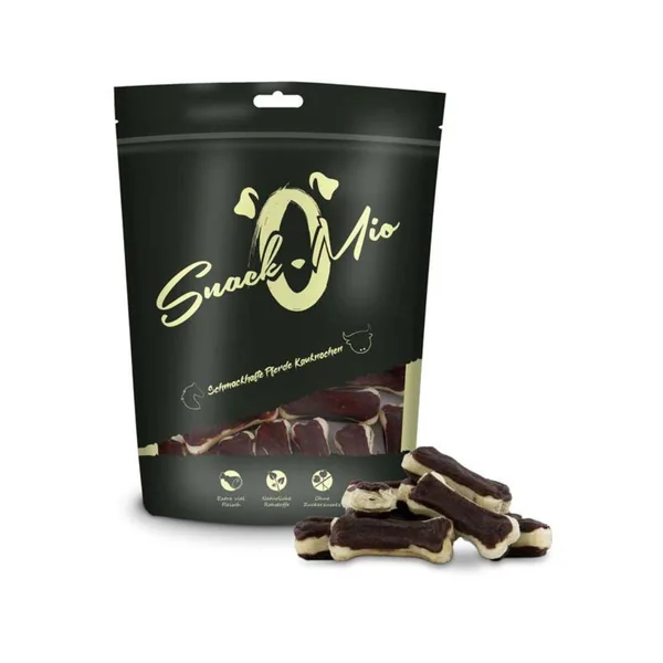 Huesitos de piel de vacuno con caballo 5cm SnackOmio