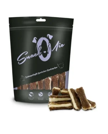 Huesitos de piel de vacuno con conejo 5cm SnackOmio