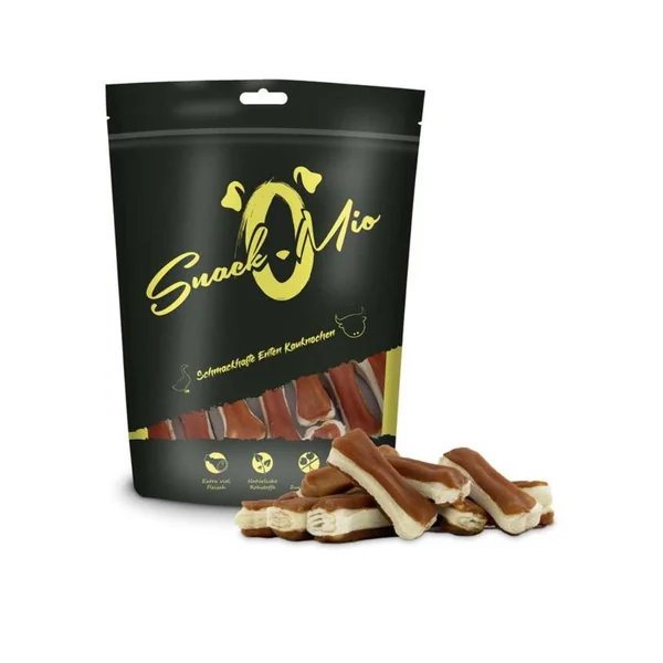 Huesitos de piel de vacuno con pato 5cm SnackOmio