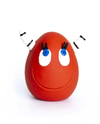 Huevo Lanco Ríe Demonio Rojo