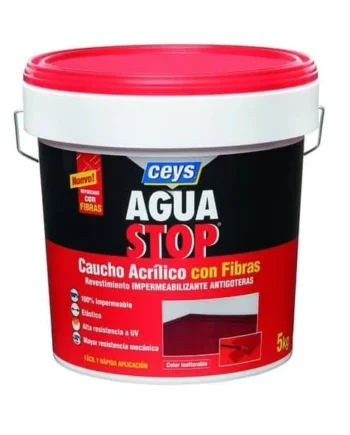 Impermeabilizante aguastop caucho acrilico con fibras 5 kg Verde