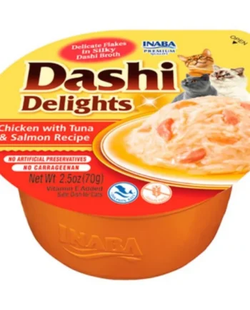 Inaba Dashi Delights Pollo, Atún y Salmón para Gatos