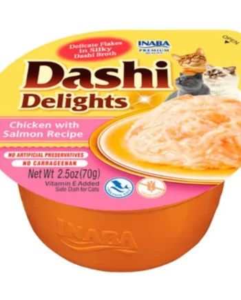 Inaba Dashi Delights Pollo con Salmón para Gatos