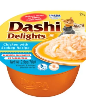 Inaba Dashi Delights Pollo con Vieira para Gatos