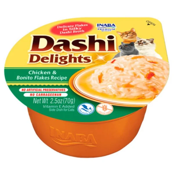 Inaba Dashi Delights Pollo y Copos de Bonito para Gatos