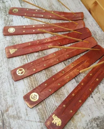 Incensario Plano de madera Indio