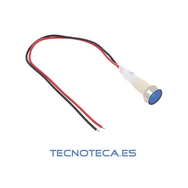 IND10P-24B-W. PILOTO LED AZUL de 24VCC 24VCA