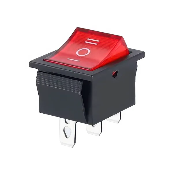 Interruptor basculante de 3 vias ON/OFF/ON Rojo 16 A Rojo 16 A