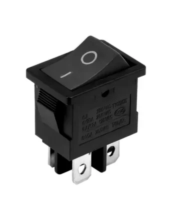 Interruptor basculante ON-OFF 4 vias 6 A NEGRO