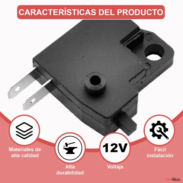 Interruptor Izquierdo De Luz De Freno Moto Negro