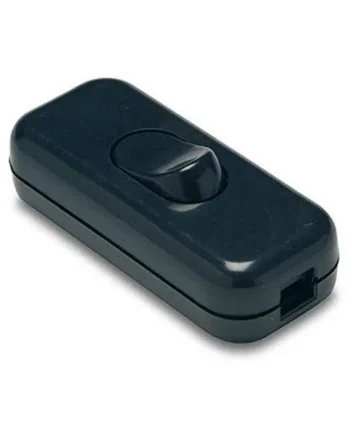 Interruptor pasante aereo unipolar lampara 2A 250V Negro