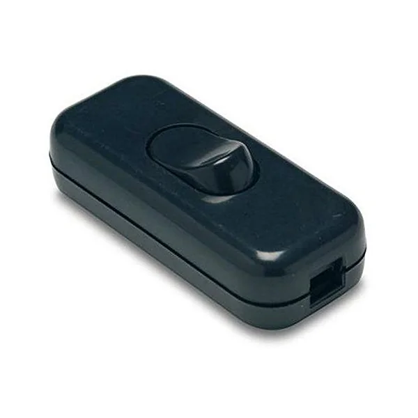 Interruptor pasante aereo unipolar lampara 2A 250V Negro