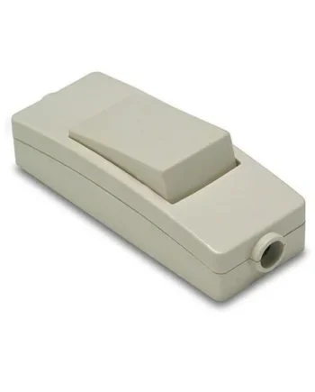 Interruptor pasante aereo unipolar para lampara 2A 250V Blanco