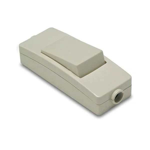 Interruptor pasante aereo unipolar para lampara 2A 250V Blanco