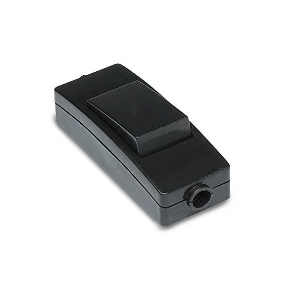 Interruptor pasante aereo unipolar para lampara 2A 250V Negro