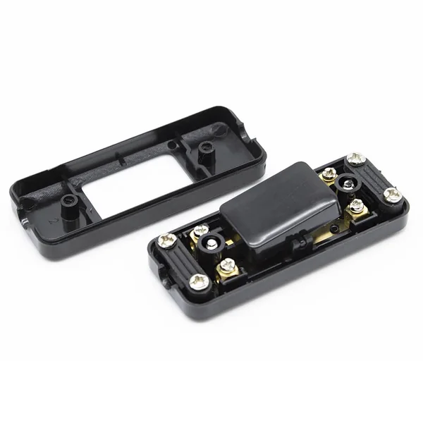 Interruptor pasante aereo unipolar para lampara 2A 250V Negro