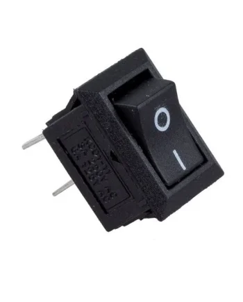 Interruptor universal 2 pin on-off Negro 3 A
