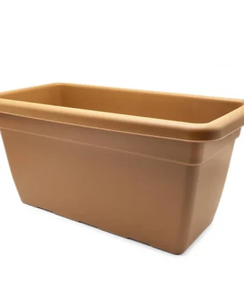 Jardinera de plastico alta 60 cm Marron
