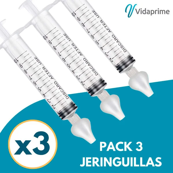 Jeringa Lavado Nasal para Bebés y Adultos | Pack 3 Unidades