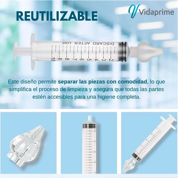 Jeringa Lavado Nasal para Bebés y Adultos | Pack 3 Unidades